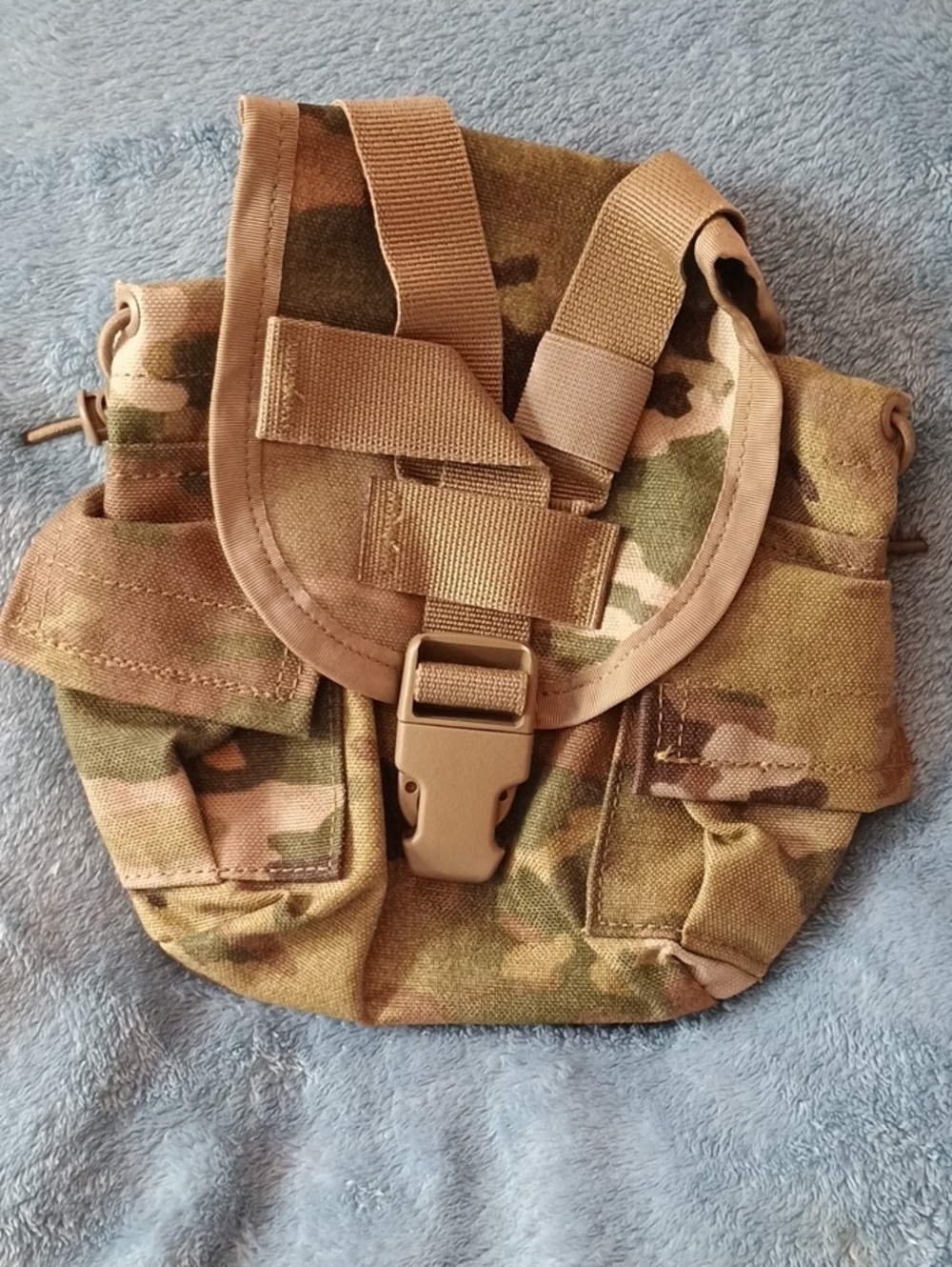 Camo Tactical Canteen Pouch - Olive Green